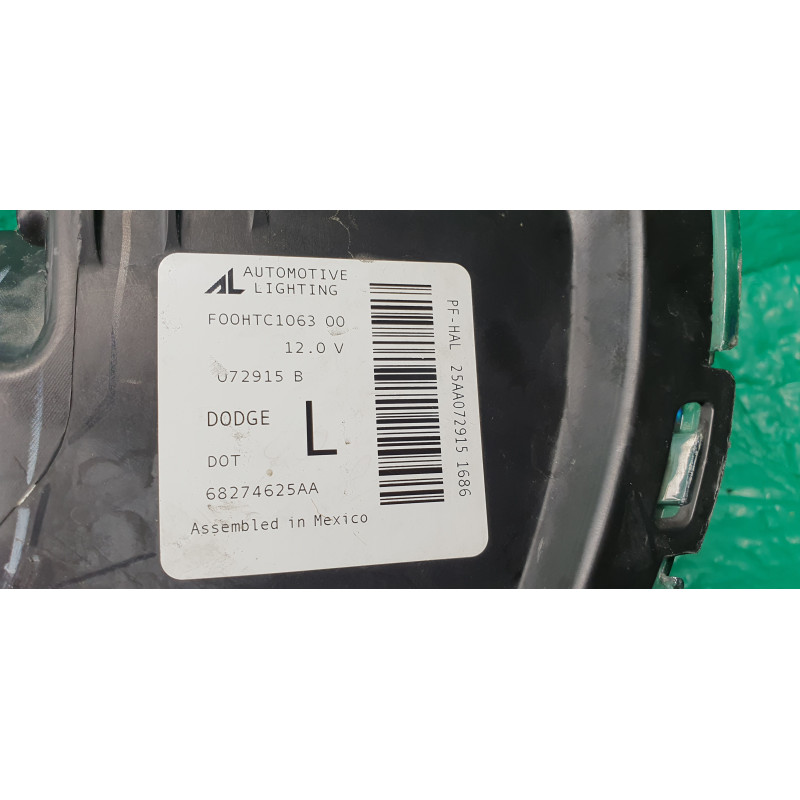 68274625AA Dodge Dart Left Halogen Black Headlight 2013-2016