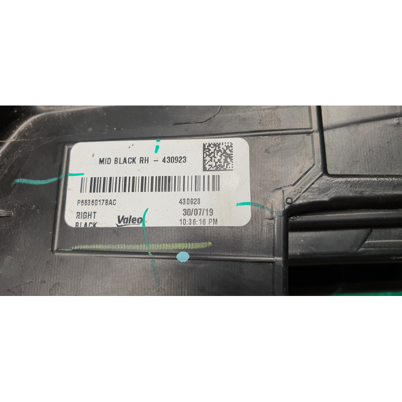 68360178AC Dodge Ram 2500 Right Full LED Mid Black Headlight 2019-2024