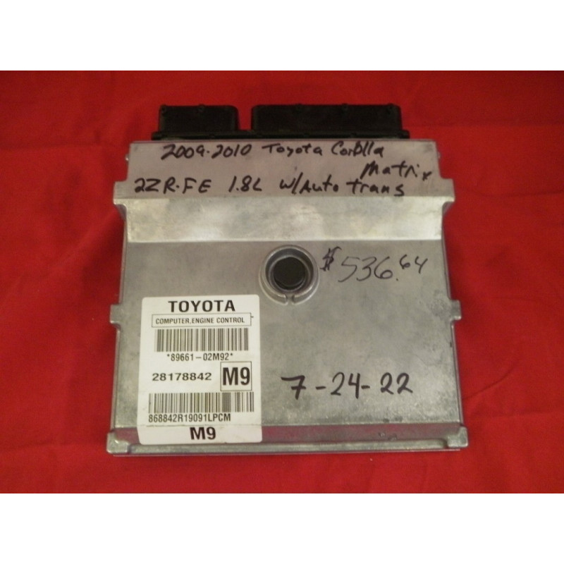 89661-02M92 Toyota Matrix ECM Engine Computer 2009-2010