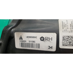 68206500AC Chrysler Town & Country Right Black Headlight 2014-2018