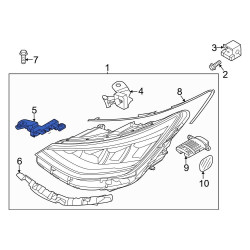 92152-L0100 Hyundai Sonata Right Headlight Bracket 2020-2023