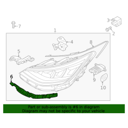 92158-L0100 Hyundai Sonata Right Headlight Lower Bracket 2020-2023