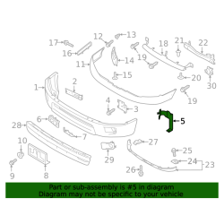 62222EZ40C Nissan Titan Bumper Face Bar Bracket 2016-2020 62223EZ40C