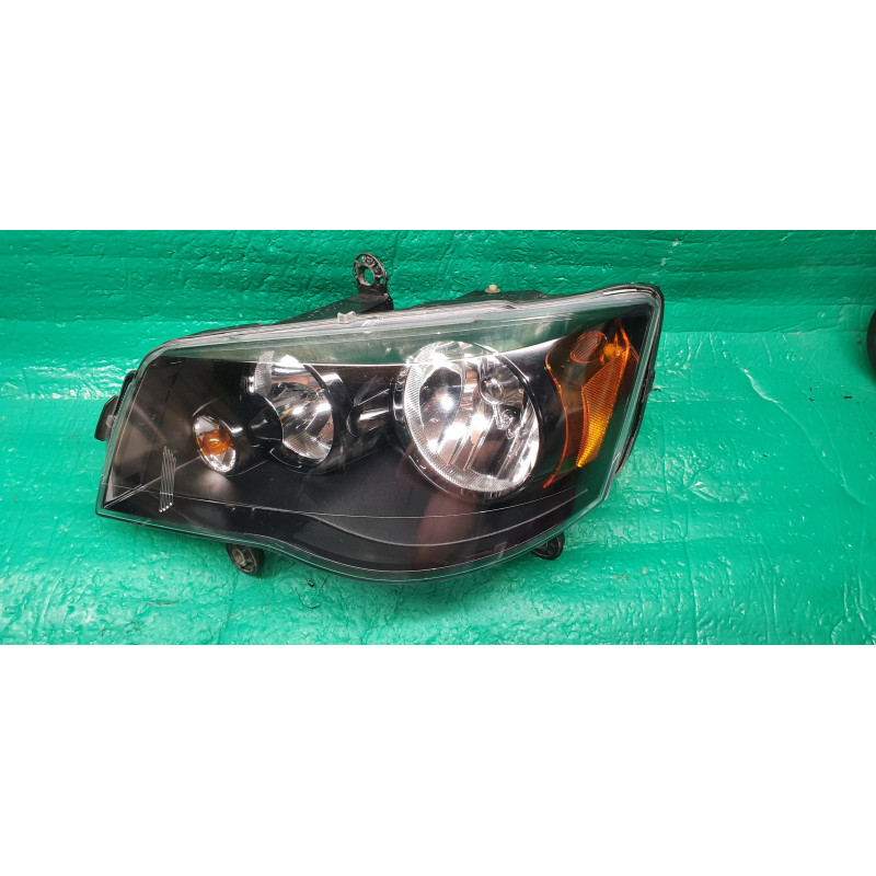 68206501AC Chrysler Town & Country Left Black Headlight 2014-2018