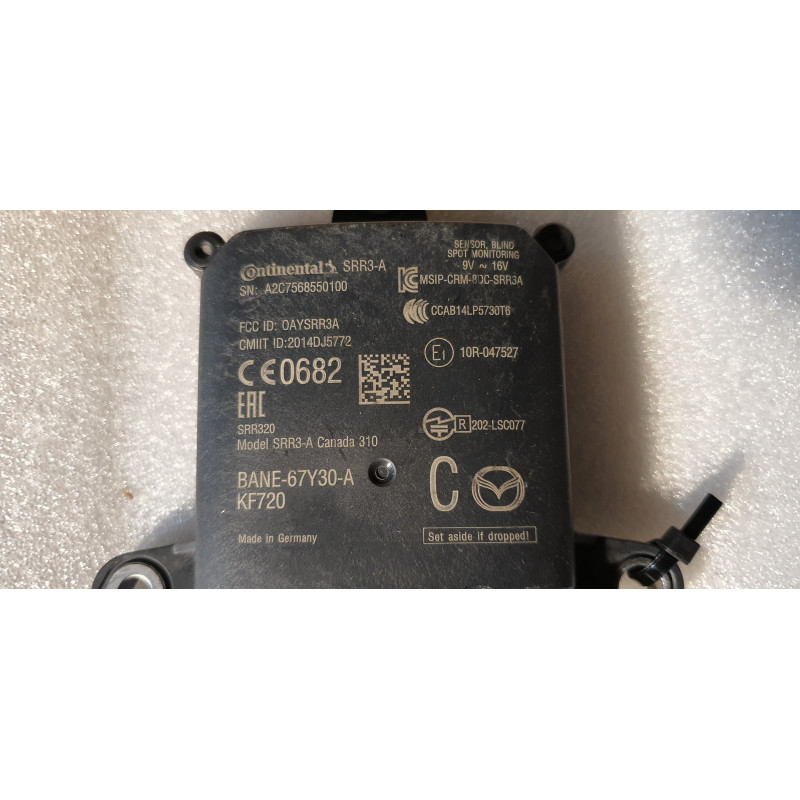 BANE-67Y30-A Mazda 3 Blind Spot Monitor Radar Sensor Module 2017-2018