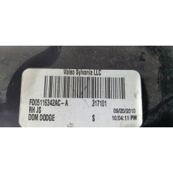 05116342AC Dodge Avenger Right Headlight 2007-2014