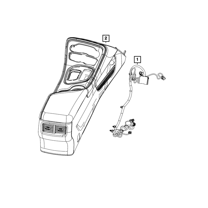 68409818AD Dodge Challenger Center Console Jumper Wiring 2019-2023