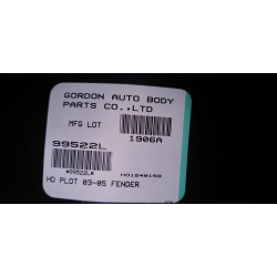 60261S9VA90ZZ Honda Pilot Left Front Fender 2003-2005