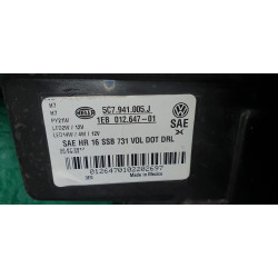 5C7941005J Volkswagen Jetta Left LED Halogen Headlight 2016-2018