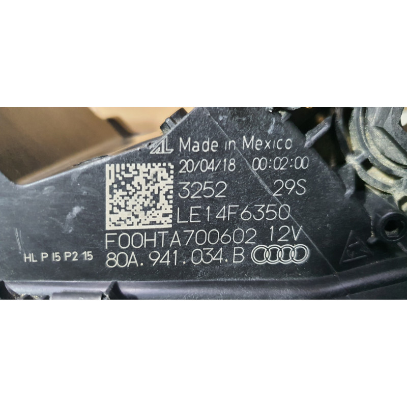 80A941034B Audi Q5 Right Full LED Headlight 2018-2020
