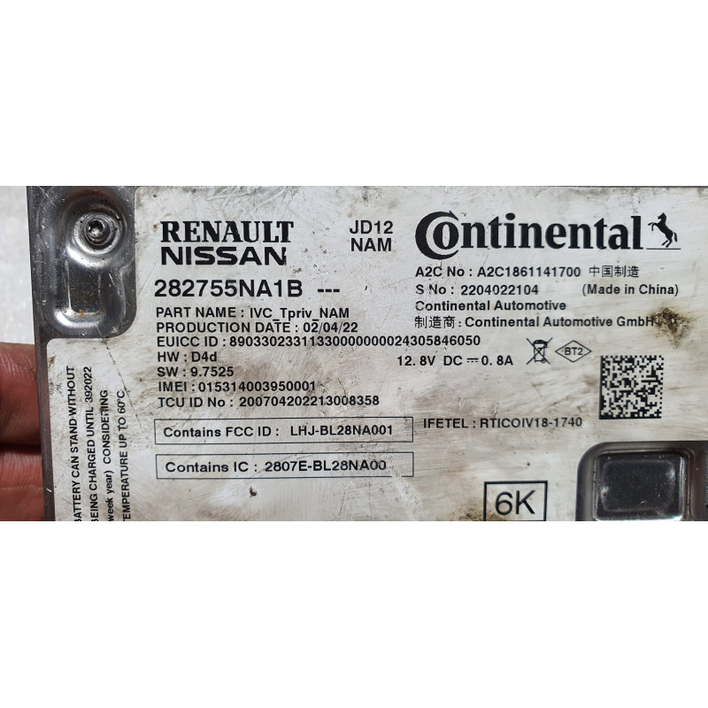 28275-5NA1B Nissan Kicks Telematics Module 28275-5NA1A