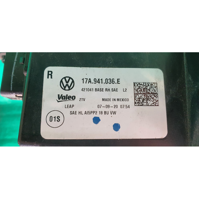 17A941036E Volkswagen Jetta Right Base LED Headlight 2019-2022