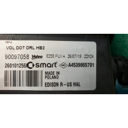 SMART FORTWO RIGHT HALOGEN LED HEADLIGHT 2016-2018 A4539065701 90097058 260101256 USA