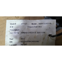 A1669002003 Mercedes-Benz G-Class SRS Airbag Diagnostic Control Module