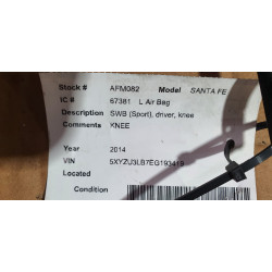 56970-4Z000 Hyundai Santa Fe Driver Side Knee Airbag 2013-2018