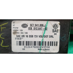 5C7941006J Volkswagen Jetta Right LED Halogen Headlight 2016-2018