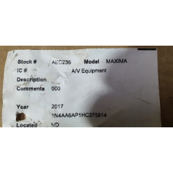 25915-9DD0A Nissan Maxima Radio Navigation Touch Screen Display 2016-2018