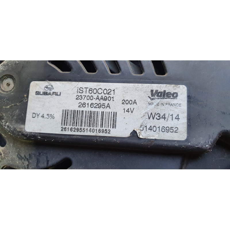 Subaru Impreza Alternator 2014-2016 OEM 23700-AA901