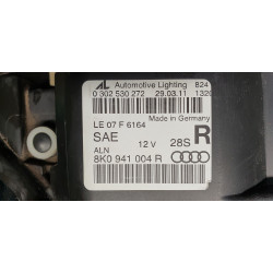 8K0941004R Audi A4 Right Xenon Headlight 2009-2012