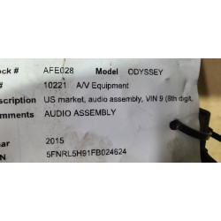 39540-TK8-A620-M1 Honda Odyssey CD Player Radio Navigation Monitor Receiver