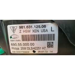 98163112506 Porsche Boxster Left Xenon Headlight 2013-2016