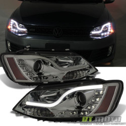 Volkswagen Jetta LED Xenon Neon Tube Headlights (Pair) 2011-2017