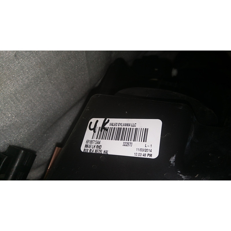 68186713AA Jeep Compass Left Headlight 2014-2016