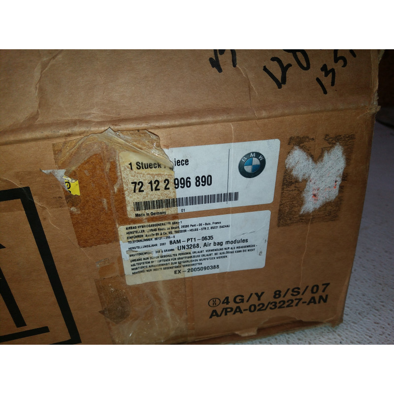 72122996890 BMW 1 Right Front Side Seat Airbag 2007-2014