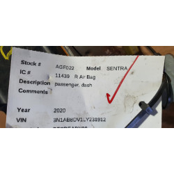 Nissan Sentra Passenger Dash Airbag 2020-2023