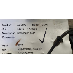 80310-K0000 Kia Soul Passenger Dash Airbag 2020-2024