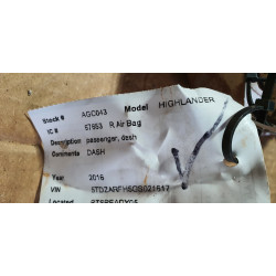 Toyota Highlander Passenger Dash Airbag 2014-2019