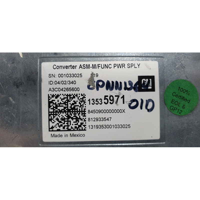 13535971 Cadillac Escalade Multifunction Supply Converter Control Module