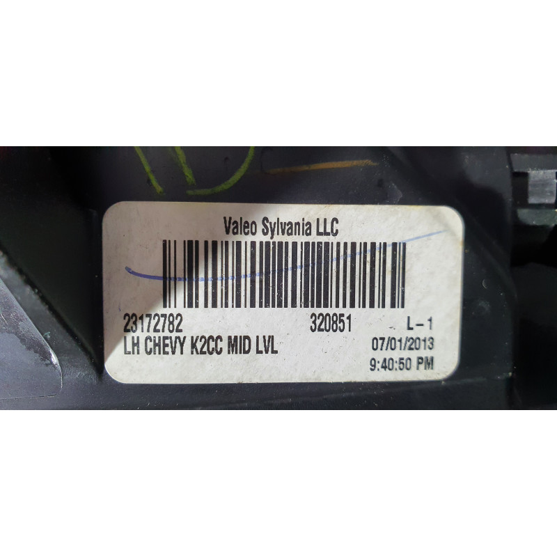 23172782 Chevrolet Silverado 1500 Left Halogen Headlight 2014-2015 84434761