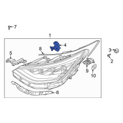 92153L0100 Hyundai Sonata Left Headlight Upper Bracket 2020-2023