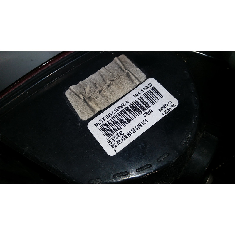 55157346AC Jeep Liberty Right Tail Lamp 2008-2012 55157346AB