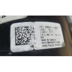 68206500AC Chrysler Town & Country Right Black Headlight 2014-2018