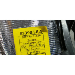 GJ54-13W030-AF Ford Escape Left Halogen Headlight 2017-2019 GJ54-13W030-A