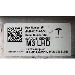 1681271-00-G Tesla Model 3 Media Control Unit Computer Module 2017-2023