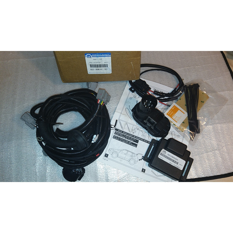 82213938AC Jeep Cherokee Trailer Tow Wiring Kit Harness 2014-2017