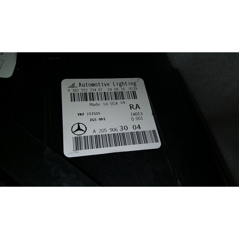 A2059063004 Mercedes-Benz C-Class Right Full LED Headlight 2015-2018
