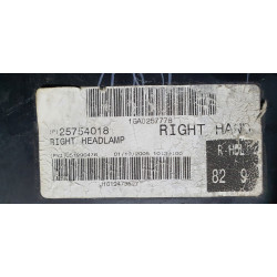 25754018 Cadillac STS Right Xenon Headlight 2005-2011 16532578