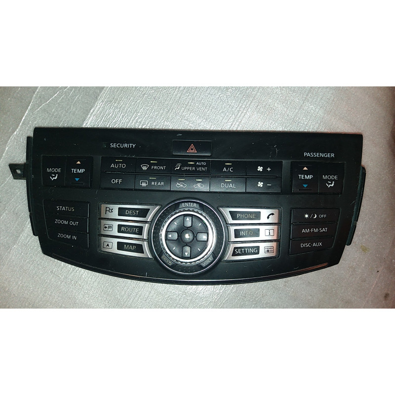 28395-EJ77C Infiniti M35 Navigation Climate Radio Phone Control Dash Panel