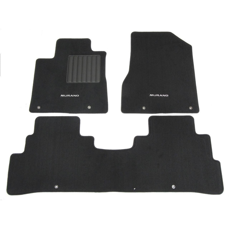 999E2-C3000 Nissan Murano 3 Piece Black Floor Mats Set 2015-2023