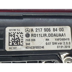 A2179068400 Mercedes-Benz S-Class Coupe Right LED Inner Tail Lamp 2018-2021
