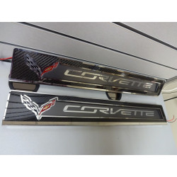 23146466 Chevrolet Corvette Door Sill Overlay LED Lighting Plates 2014-2017
