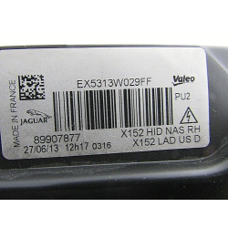 EX53-13W029-FF Jaguar F-Type Right Xenon LED Headlight 2014-2017