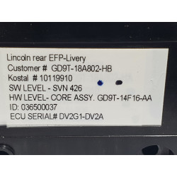 GD9T-18A802-HB Lincoln Continental Rear Console Radio Control Panel Switch