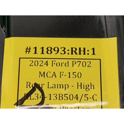 RL34-13B504-CA Ford F-150 Right Blind Spot Radar LED Tail Lamp 2024