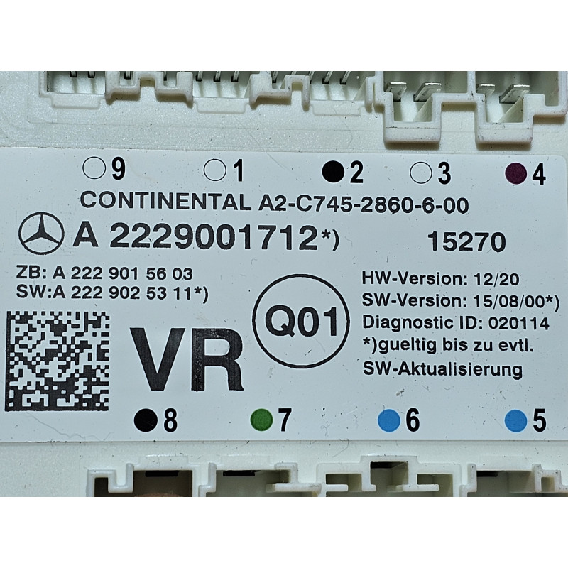 A2229001712 Mercedes-Benz C Right Front Door Control Module 2014-2020