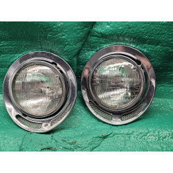 DAC2110 Jaguar XJ6 Headlight With Chrome Bezel Pair 1976-1987